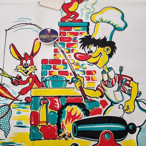 NWT VINTAGE Barth and Dryfuss Los Angeles Cartoon Fishing, Fireplace, ETC. RARE - Picture 2 of 11